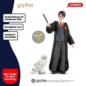 Figurina Harry Potter Schleich 42633 cu Hedwig, 2 piese, pentru copii de la 6 ani - Img 4