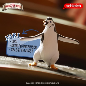 Figurina Juri Schleich - Pinguin din Scoala Animalelor Magice, 9 x 3 x 7 cm - Img 3
