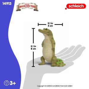Figurina Krokodil Rick Schleich 5 x 9 x 6 cm Design Detaliat - Img 6