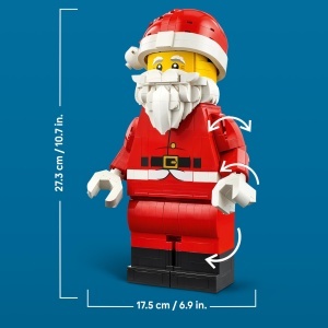 Figurina LEGO Mos Craciun 40820, 27 cm, 761 piese, decoratiune festiva - Img 7
