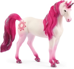 Figurina Unicorn Mandala Schleich BAYALA 14x3x11 cm, Detalii Argintii, Mane Fucsia - Img 8