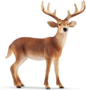 Figurina WILD Life Schleich - Weiwedelhirsch, 11 x 5 x 10 cm, Detalii Realiste
