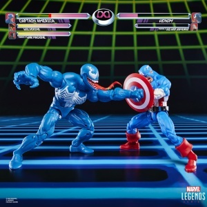 Figurine de Actiune Marvel Legends Captain America si Venom, 15 cm, Albastru - Img 8