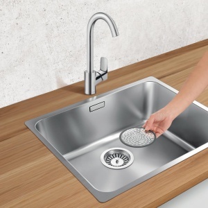 Filtru de scurgere Tescoma PRESTO 12 cm, inox si plastic, rezistent la masina de spalat - Img 2