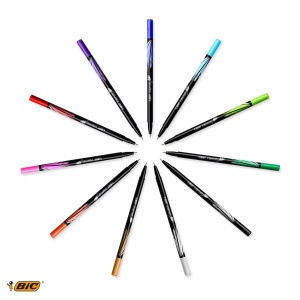 Fineliner BIC Intensity, set 12 culori, 0.7mm, design ergonomic - Img 4