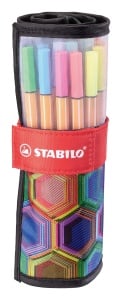 Fineliner STABILO point 88, 0.4 mm, cu capac, design hexagonal, diverse culori