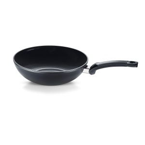 Fissler Ceratal Orbit Negru/Wok din aluminiu (O 28 cm, 3,7 L) tigaie mare din ceramica acoperita cu antiaderenta, margine inalta, Fabricat in Germania - Inductie