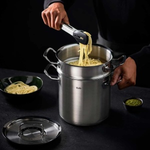 Fissler Original-Profi Collection Oala Multistar/Otel Inoxidabil (O 20 cm, 6 L) Oala inalta de sparanghel cu capac, Insertie strecuratoare pentru abur si gatit sparanghel - Inductie - Img 4