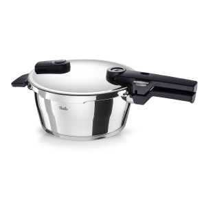 Fissler Vitaquick/Oala sub presiune (3,5 L, O 22 cm) Oala sub presiune din otel inoxidabil, 2 niveluri de gatit, Fabricat in Germania - Inductie - Img 2