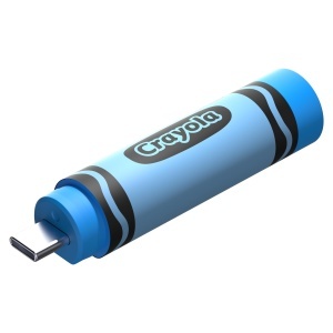 Flash USB-C SanDisk Crayola 64 GB, 300MBs, Cerulean Blue