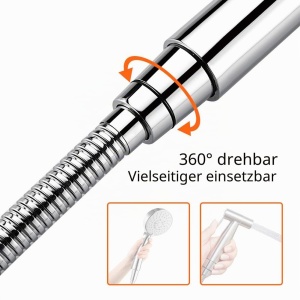 Flexibil Duschschlauch GRIFEMA 1,5m din Otel Inoxidabil, Anti-Knick, Leckfrei - Img 7