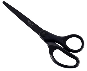Foarfeca de birou Leitz Titan Anti-Haft, 18 cm, din otel inoxidabil, neagra
