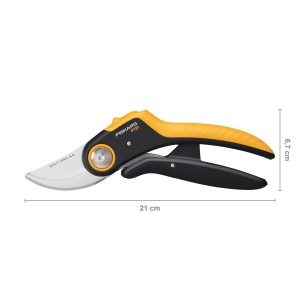 Foarfeca gradina Fiskars P721 Bypass 21 cm NegruPortocaliu Tehnologie PowerLever - Img 2