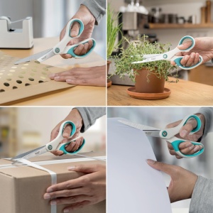 Foarfeca Leitz WOW Titan, pentru dreptaci si stangaci, ergonomica, culoare eisblau, 205 mm - Img 5