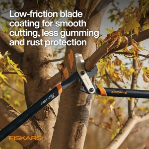 Foarfeca pentru crengi Fiskars PowerGear2 394801, 81 cm, lame otel, negruportocaliu - Img 4