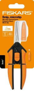Foarfece de taiere Fiskars Microtip SP13, lungime: 21,5 cm, lame din otel de inalta calitate/maner din plastic, negru/portocaliu, solid, 1051600 - Img 6