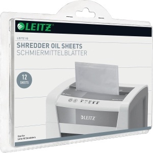 Foi de ulei Leitz IQ, 12 bucati, pentru intretinerea distrugatoarelor de documente