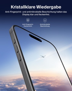 Folie de protectie Belkin UltraGlass 2 pentru iPhone 17 Pro Max, 9H, blocheaza amprentele - Img 4