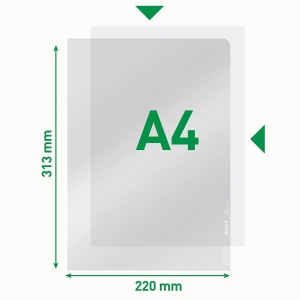 Folie protectie documente Leitz 4100-00-03 A4 transparenta, 100 bucati - Img 5