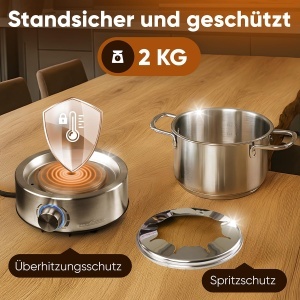 Fondue electric ProfiCook PC FD 1288, 1.2L, 800W, inox, pentru 8 persoane - Img 5