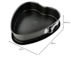 Forma de copt Dr Oetker Herz-Springform 25 cm antiaderenta negru inima - Img 2