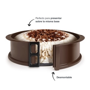 Forma de copt Lacor 66775 silicon demontabil maro 27x27x8 cm - Img 5