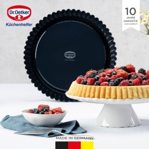Forma de copt pentru torturi Dr. Oetker 28 cm Emaille, culoare albastra, rezistenta la zgarieturi - Img 6