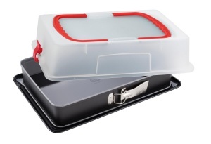 Forma de copt rectangulara Dr. Oetker, 38 cm, capacitate 4500 ml, cu hauba de protectie - Img 1