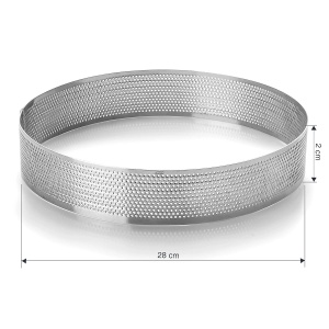 Forma de copt rotunda LACOR 68558, inox 1810, 28 cm, micro-perforata - Img 2
