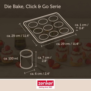Forma de copt Zenker Bake Go 9 compartimente antiaderenta fabricata in Germania - Img 4