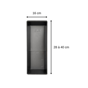 Forma de copt Zenker Brotbackform ajustabila 28-40 cm antiaderenta negru-metalic - Img 3