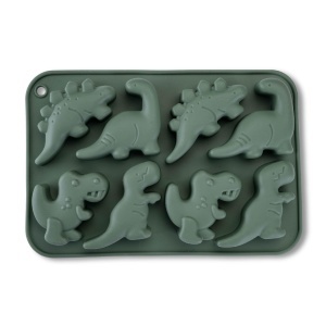 Forma de gheata Fackelmann Dino din silicon, reutilizabila, verde, 19x13x2 cm