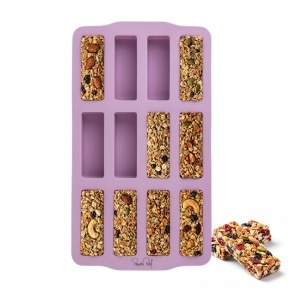 Forma din silicon pentru musli si minikuchen Fackelmann x Pamela Reif, 12 forme, lavanda