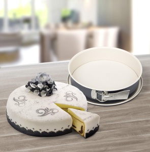 Forma rotunda Zenker Springform 26 cm Creme Noir Antiaderenta cu protectie impotriva scurgerii - Img 2