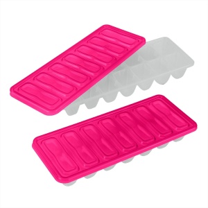Forme de gheata METALTEX 253518, set 2 bucati, cu capac, din plastic, culori sortate - Img 3
