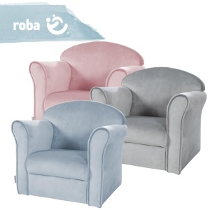 Fotoliu pentru copii roba Lil Sofa, culoare gri, cu brate, confortabil - Img 7