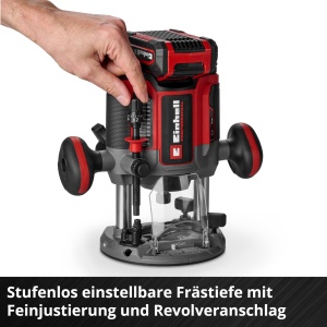 Freza cu acumulator Einhell TP-RO 1855 Li BL - Motor Brushless, 55 mm, Fara acumulator - Img 8