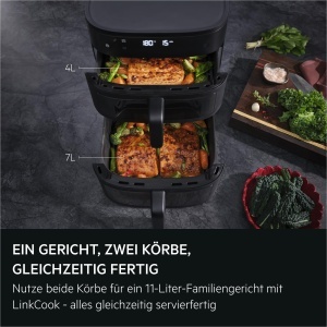 Friteuza cu aer cald AEG AAFD11B, 11L, 8 programe, design vertical - Img 2
