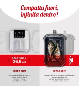 Friteuza cu aer cald ARDES FRIGGISANA INFINITY ARFRYA05LW, 8L, 1700W, 10 programe - Img 3