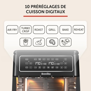 Friteuza cu aer cald Breville Halo Flexi, 11 litri, 2400 W, 12 moduri de preparare - Img 6