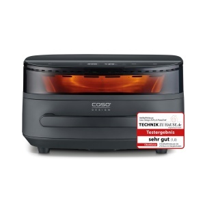 Friteuza cu aer cald CASO AirFryPizzaChef, 6L, Dual-Heating, Design compact