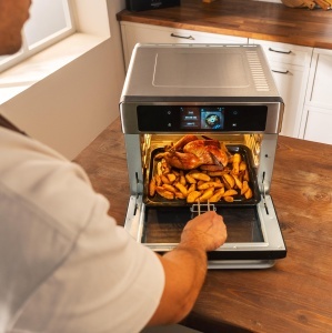 Friteuza cu aer cald Cecotec BakeFry 3000, 30L, 1700W, Touch Steel - Img 4
