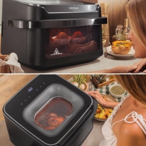 Friteuza cu aer cald Cecotec Cecofry Advance 10000 Full Vision 2200W 10L Display color 12 programe - Img 3