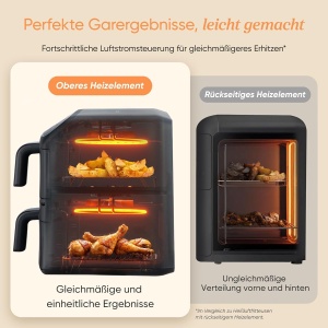 Friteuza cu aer cald COSORI DC861 8.6L, 2700W, Negru - Img 3