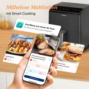 Friteuza cu aer cald COSORI Dual Blaze, 6.4L, 11-in-1, cu Wi-Fi - Img 5