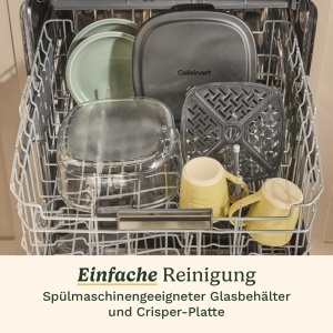 Friteuza cu aer cald Cuisinart 3,8L, cu control tactil si recipient din sticla - Img 8