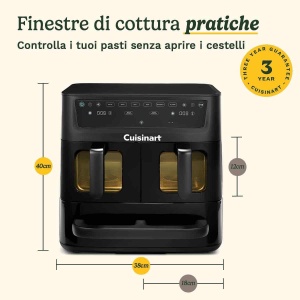 Friteuza cu aer cald Cuisinart Tri Zone 13,6L, 3 zone de gatit, PFAS-free - Img 6