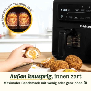 Friteuza cu aer cald Cuisinart XXL 2 zone 52L x 2 Functie 6-in-1 Negru - Img 9