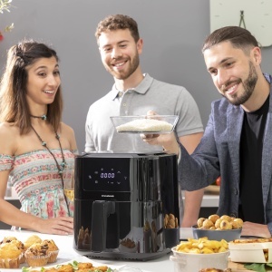 Friteuza cu aer cald InnovaGoods 5L, 1500W, neagra, cu 8 programe - Img 8