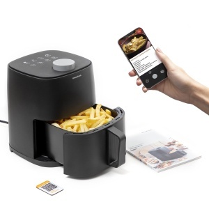 Friteuza cu aer cald InnovaGoods Fryinn Lite 2000, 2L, 1200W, Negru - Img 8